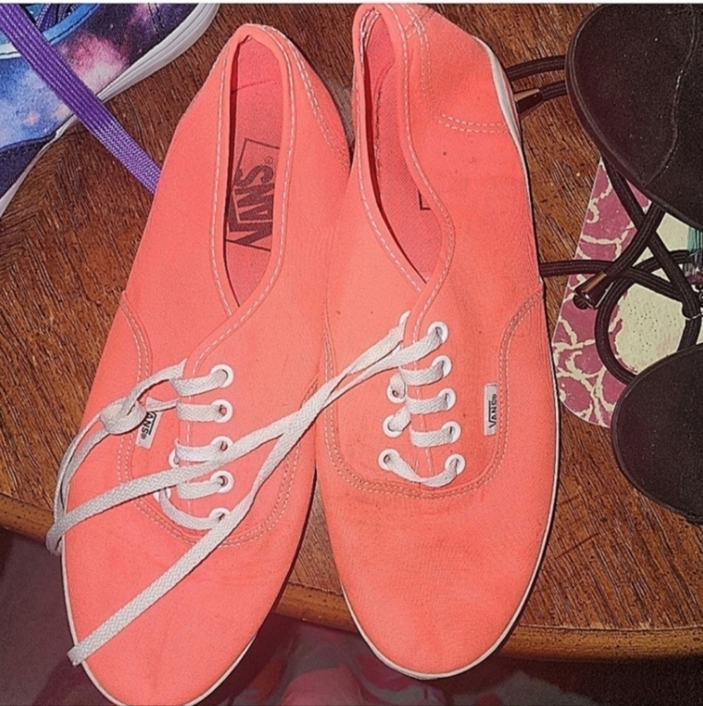 Vans neon coral size 9.5